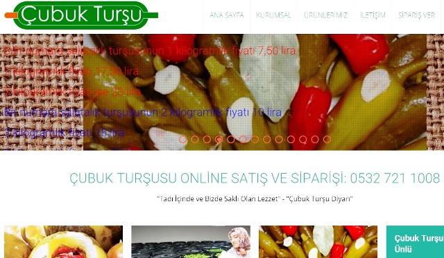 Çubuk Turşu Web Sitesi Hazırlandı